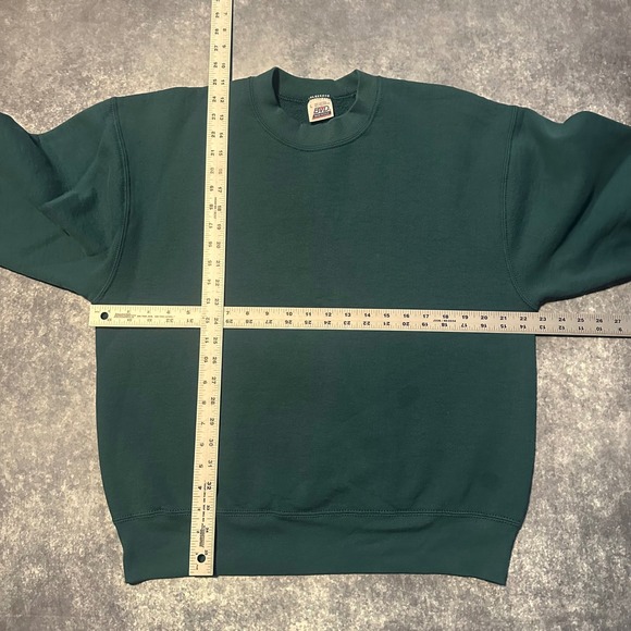 Vintage BVD Mens Green Crewneck Sweatshirt Size L Made in USA Earth Tone - Picture 4 of 5